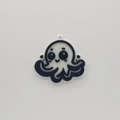 Mẫu in 3D móc khóa bạch tuộc dễ thương (Cute Octopus Keychain)