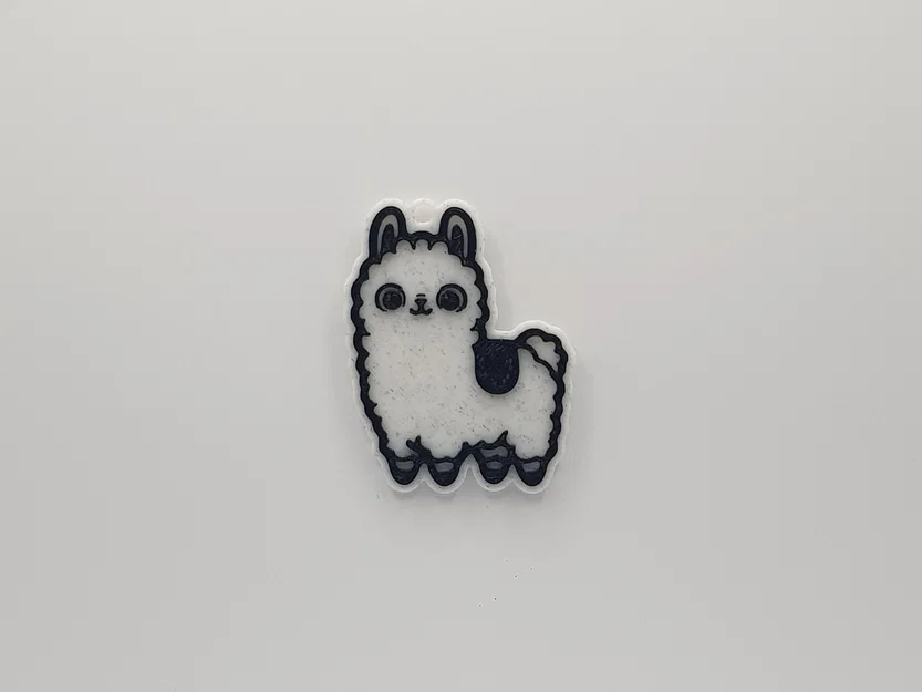 Móc khóa Llama dễ thương (Cute Llama Keychain) - Thiết kế in 3D đẹp - Image 1