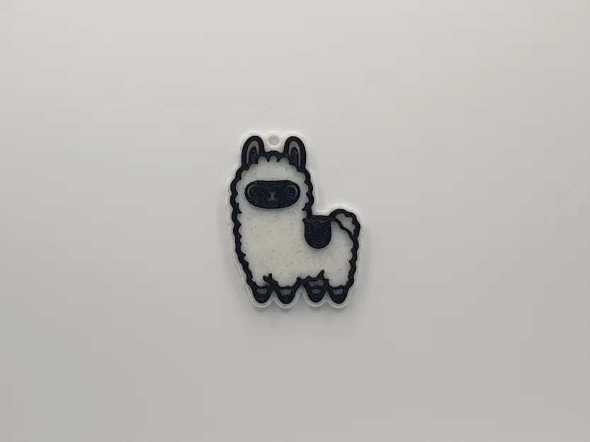 Móc khóa Llama dễ thương (Cute Llama Keychain) - Thiết kế in 3D đẹp - Image 2