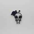 Móc khóa người ngoài hành tinh (Cute Alien Keychain) in 3D dễ thương - Thumbnail 1
