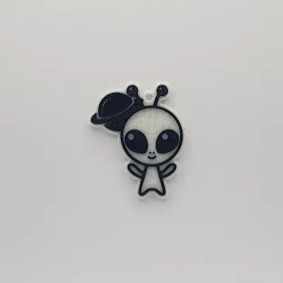 Móc khóa người ngoài hành tinh (Cute Alien Keychain) in 3D dễ thương