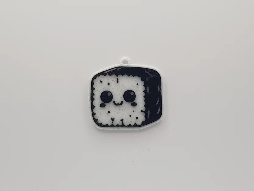 Móc khóa Sushi 3D dễ thương - Phụ kiện xinh xắn tự in tại nhà - Image 1