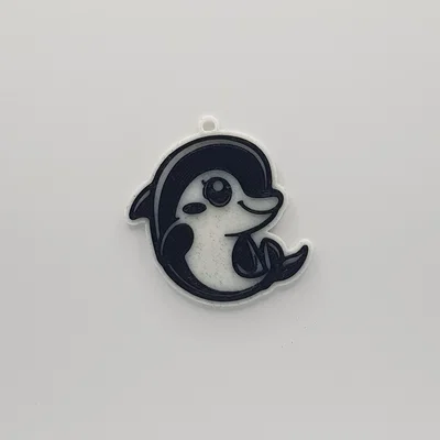 Móc khóa cá heo 3D dễ thương - Mẫu in 3D đơn giản, đẹp mắt