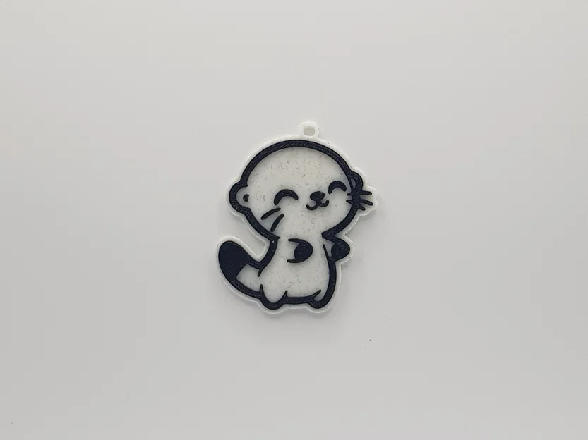 Móc khóa rái cá dễ thương - Mô hình in 3D siêu xinh - Image 1