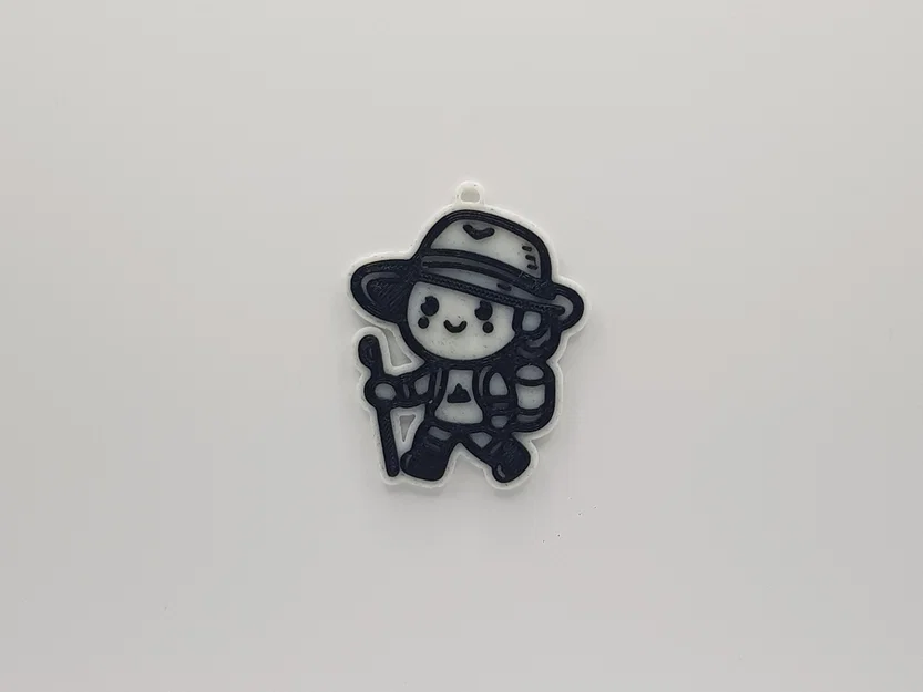 Móc khóa người đi bộ (Hiker Keychain) - Phụ kiện in 3D dễ thương - Image 1