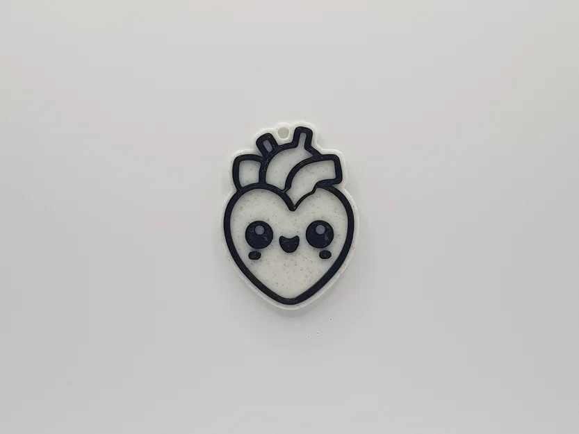 Móc khóa trái tim giải phẫu dễ thương (Happy Anatomical Heart Keychain) - Image 1