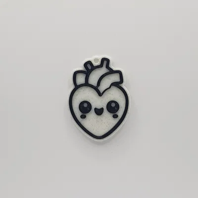 Móc khóa trái tim giải phẫu dễ thương (Happy Anatomical Heart Keychain)