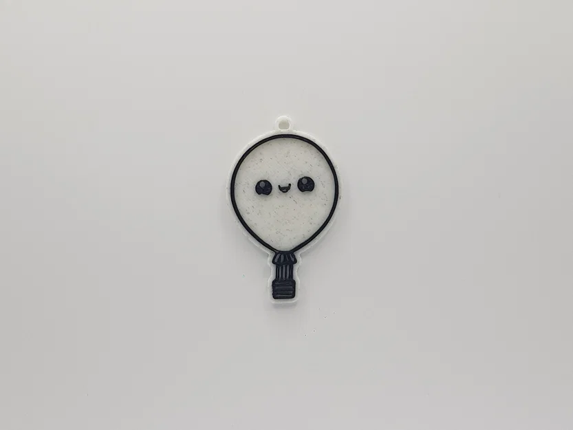 Móc khóa khinh khí cầu Happy Balloon Keychain dễ thương để in 3D - Image 1
