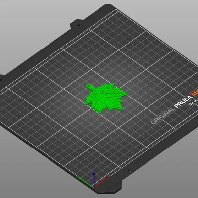 Móc khóa hình lá phong (Maple Leaf Keychain) - Mẫu in 3D tinh tế