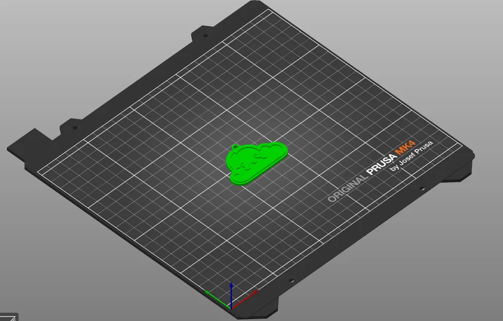 Móc khóa đám mây hạnh phúc (Happy Cloud Keychain) dễ in 3D - Image 2