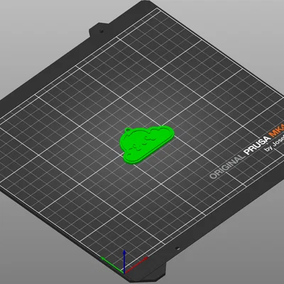 Móc khóa đám mây hạnh phúc (Happy Cloud Keychain) dễ in 3D