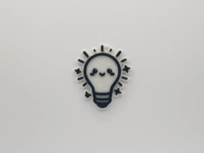 Móc khóa bóng đèn siêu đáng yêu (Happy Bulb Keychain) - Tự in 3D - Image 1