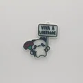 Móc khóa Axolotl cầm bảng “Viva a Liberdade” - Thumbnail 1