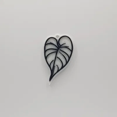 Móc khóa hình lá tai voi (Elephant Ear Leaf Keychain) in 3D đẹp mắt