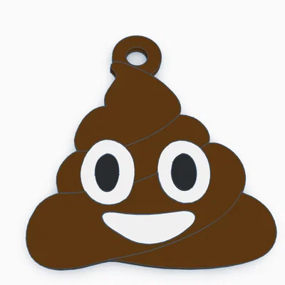 Móc khóa hình emoji poop dễ thương (3D Printing Model)