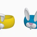 Vòng giữ khăn ăn hình thỏ Easter (Easter Bunny Napkin Ring) in 3D - Thumbnail 2