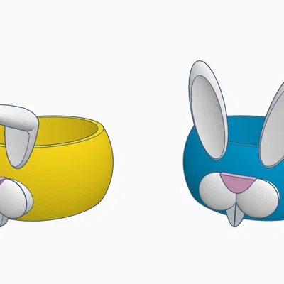 Vòng giữ khăn ăn hình thỏ Easter (Easter Bunny Napkin Ring) in 3D