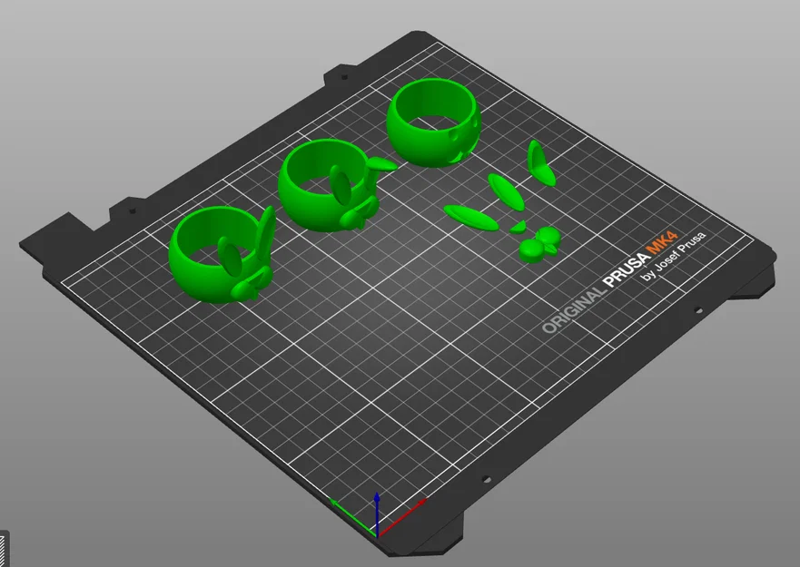 Vòng giữ khăn ăn hình thỏ Easter (Easter Bunny Napkin Ring) in 3D - Image 3