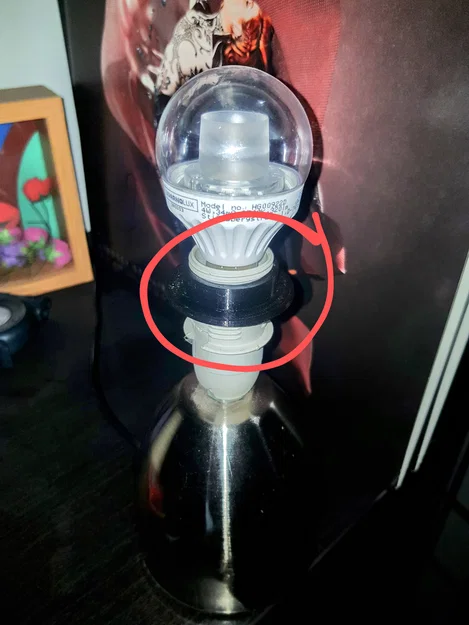 Đai ốc 3D giữ chao đèn E14 (E14 Lamp Socket Ring Nut) - Tiện lợi - Image 3