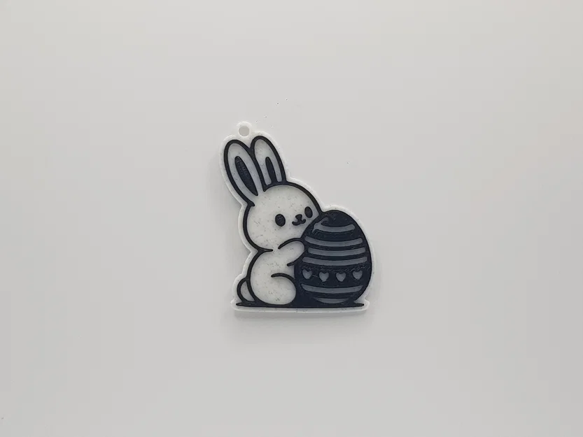 Móc khóa thỏ Phục sinh (Easter Bunny Keychain) đáng yêu dễ in 3D - Image 1
