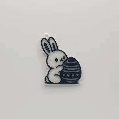 Móc khóa thỏ Phục sinh (Easter Bunny Keychain) đáng yêu dễ in 3D