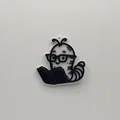 Móc khóa chú sâu mọt sách (Cute Bookworm Keychain) in 3D dễ thương - Thumbnail 1
