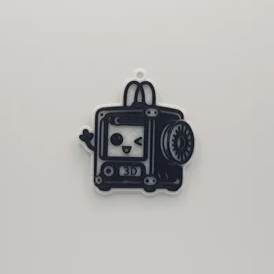 Móc khóa máy in 3D (Happy 3D Printer Keychain) cực dễ thương