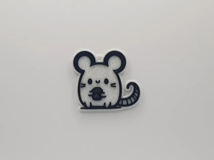 Móc khóa chú chuột cầm ly cà phê dễ thương (Cute Mouse Keychain) - Image 1