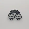 Móc khóa đám mây và cầu vồng dễ thương - Cute Clouds and Rainbow Keychain - Thumbnail 1