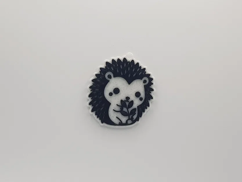 Móc khóa chú nhím nhỏ xinh xắn in 3D (Cute Hedgehog Keychain) - Image 1