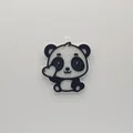 Móc khóa gấu trúc cầm trái tim dễ thương - Mẫu in 3D đẹp - Thumbnail 1