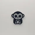 Móc khóa chú cu li 3D siêu đáng yêu - In dễ dàng tại nhà - Thumbnail 1