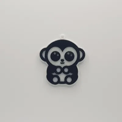 Móc khóa chú cu li 3D siêu đáng yêu - In dễ dàng tại nhà