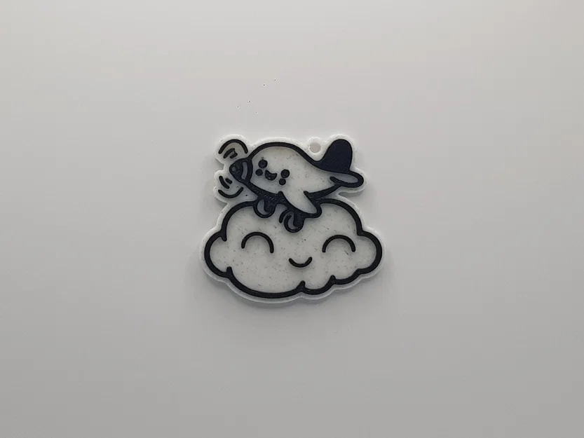 Móc khóa máy bay và đám mây dễ thương: Hướng dẫn in 3D đơn giản - Image 1