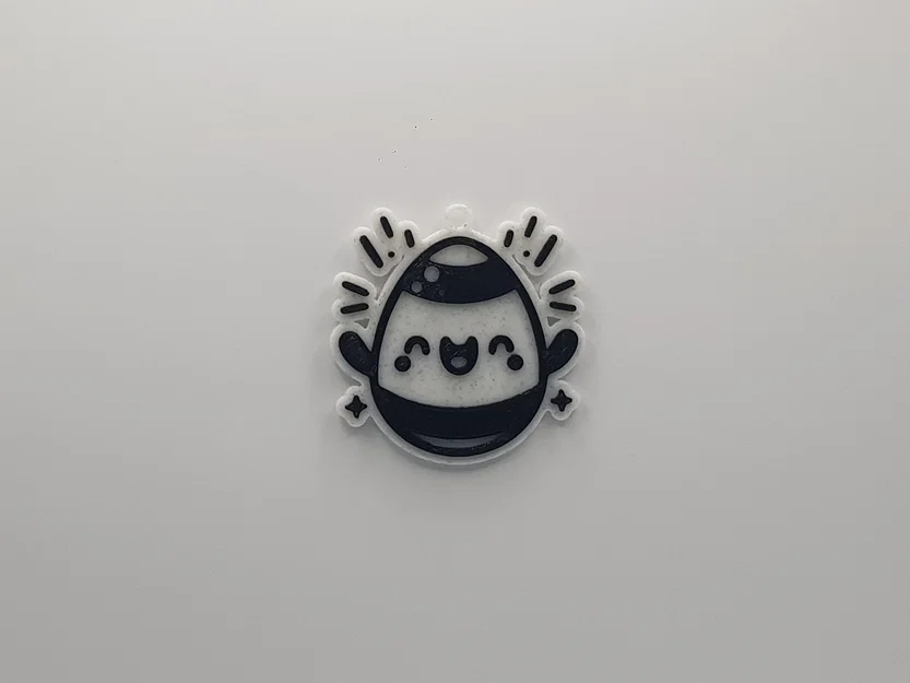 Móc khóa trứng phục sinh vui vẻ - File in 3D dễ thương - Image 1