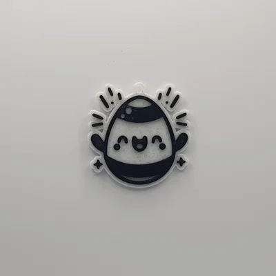 Móc khóa trứng phục sinh vui vẻ - File in 3D dễ thương