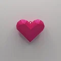 Móc khóa trái tim Low Poly - Mẫu in 3D xinh xắn và dễ làm - Thumbnail 1