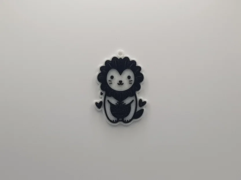 Mẫu in 3D móc khóa sư tử cute dễ thương cho chìa khóa - Image 1