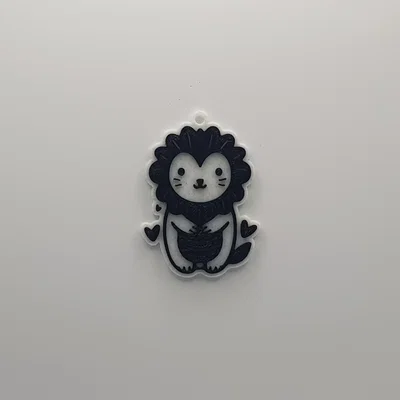 Mẫu in 3D móc khóa sư tử cute dễ thương cho chìa khóa
