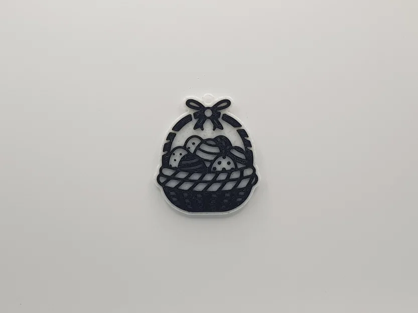 Móc khóa giỏ trứng Phục sinh 3D in dễ dàng - Image 1