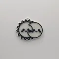 Móc khóa Mặt Trời và Mặt Trăng đáng yêu (Cute Sun and Moon Keychain) - Thumbnail 1