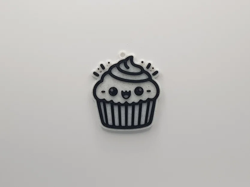 Móc khóa bánh cupcake 3D dễ thương - Hướng dẫn in đơn giản - Image 1