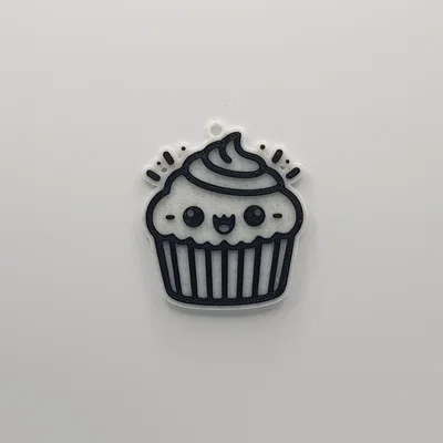 Móc khóa bánh cupcake 3D dễ thương - Hướng dẫn in đơn giản