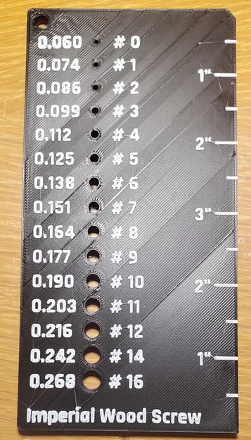 Thước đo vít gỗ hệ inch (Imperial Wood Screw Gauge) - Image 1