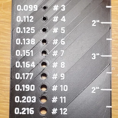 Thước đo vít gỗ hệ inch (Imperial Wood Screw Gauge)