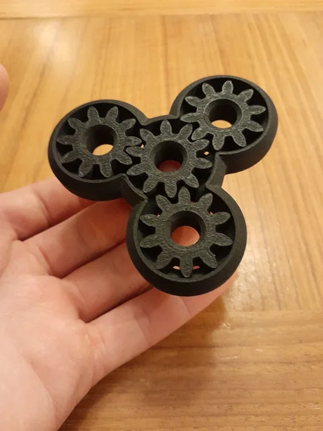 Fidget Spinner Bánh Răng Track 3 Gear 100% Print-in-Place - Image 1