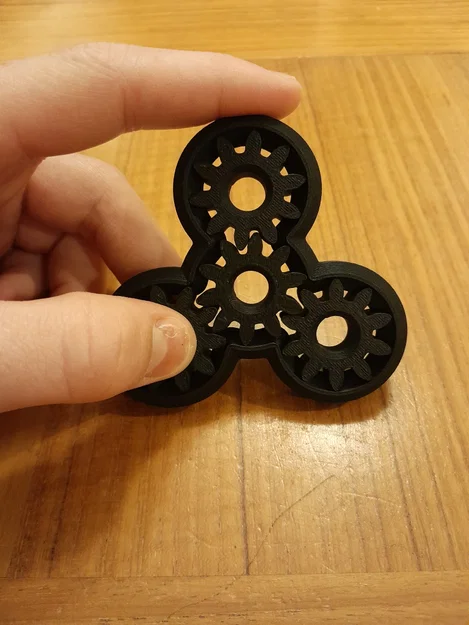 Fidget Spinner Bánh Răng Track 3 Gear 100% Print-in-Place - Image 2