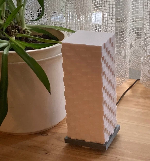 Lamp #57 - Chụp đèn Square Block gắn với Bambu Lamp Kit 001 Base - Image 6