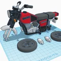 Mô hình xe máy cổ điển IZh Planeta 5 - Tải file in 3D STL chất lượng - Thumbnail 5