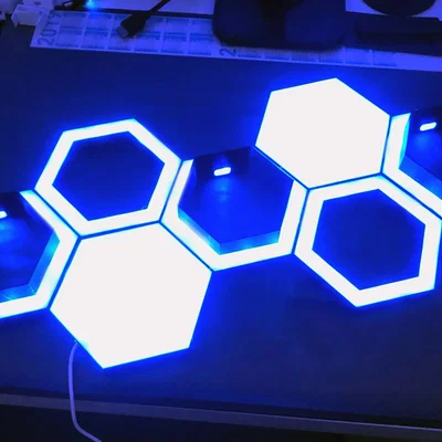 Panel LED Lục Giác & Kệ Mini Có Đèn (Hexagon LED Panels and Shelfs)